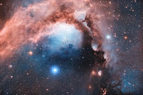 Cosmic landscape. Nebula. Elements of this image furnished by NASA Stock Photos