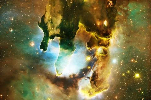 Cosmic landscape. Nebula. Elements of this image furnished by NASA Foto stock