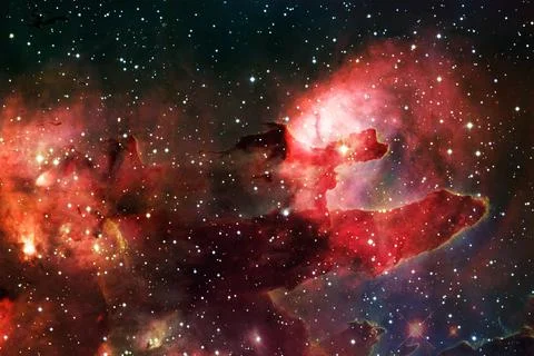 Cosmic landscape. Nebula. Elements of this image furnished by NASA Foto stock