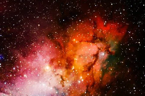 Cosmic landscape. Nebula. Elements of this image furnished by NASA Stock Photos
