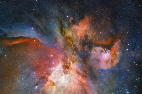 Cosmic landscape. Nebula. Elements of this image furnished by NASA Stock Photos