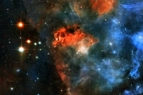 Cosmic landscape. Nebula. Elements of this image furnished by NASA Stock Photos