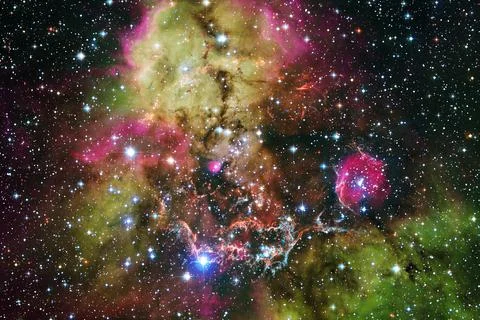 Cosmic landscape. Nebula. Elements of this image furnished by NASA Stock Photos