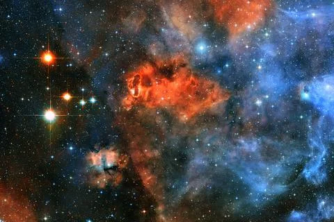 Cosmic landscape. Nebula. Elements of this image furnished by NASA Stock Photos