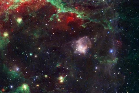 Cosmic landscape. Nebula. Elements of this image furnished by NASA Foto stock