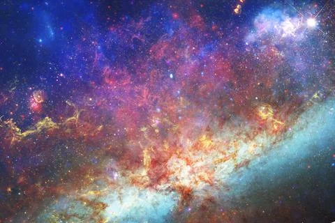 Cosmic landscape. Nebula. Elements of this image furnished by NASA Stockfoto's