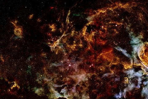 Cosmic landscape. Nebula. Elements of this image furnished by NASA Stockfoto's