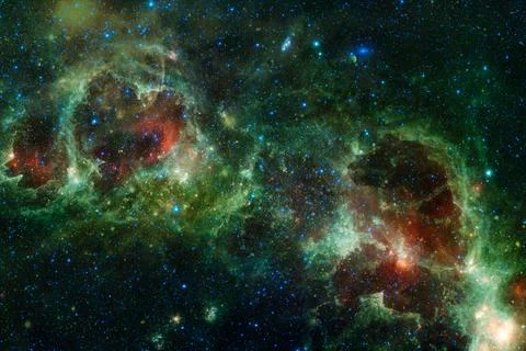 Cosmic landscape. Nebula. Elements of this image furnished by NASA Foto stock