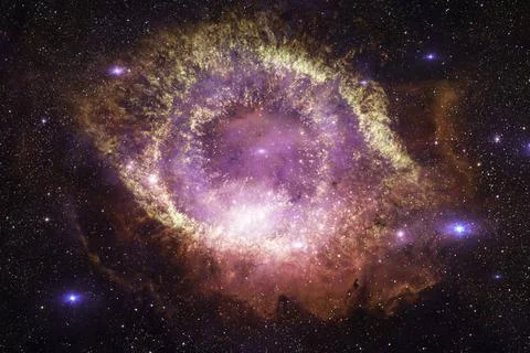 Cosmic landscape. Nebula. Elements of this image furnished by NASA Outer s... Stock Photos