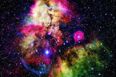  Cosmic landscape. Nebula. Elements of this image furnished by NASA Outer ... Stock Photos