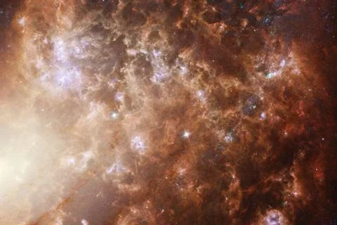Cosmic landscape. Nebula. Elements of this image furnished by NASA Outer s... Foto stock