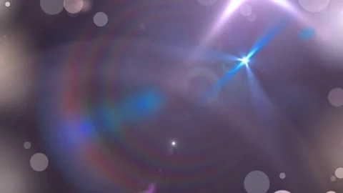 Cosmic light flare with bokeh effects in deep space background for futuristic Vídeo Stock 347182325