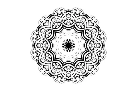 Cosmic Mandala Balanced Creature Head Geometry Design Stock Illustration