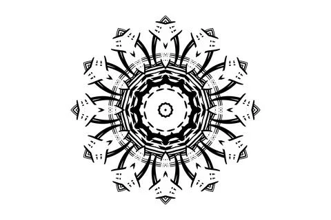 Cosmic Mandala Balanced Creature Head Geometry Design Stock Illustration