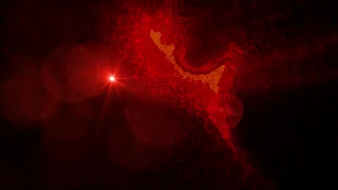 Cosmic matter consisting of plasma emits energy Stock Footage 277577617