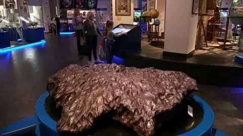 Cosmic meteorite museum Stock Footage 83498850