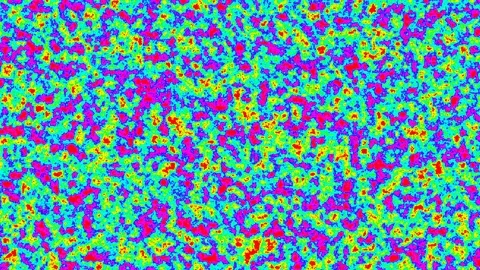 Cosmic microwave background radiation false color simulation SEAMLESS LOOP SIX Video stock 90013995