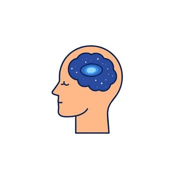 Cosmic mind exploring boundless imagination and consciousness reflecting th.. Stock Illustration