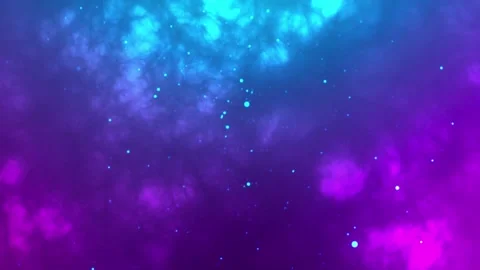 Cosmic nebula background with glowing blue particles Stock Footage 327473740