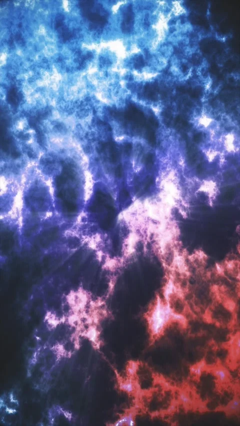 Cosmic Nebula Cloud Light Rays Background Vertical Loop Stock Footage 341666749