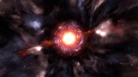 Cosmic Nebula Deep Space Background with Stars Loop Animated Stock Footage 323441911