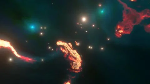 A cosmic nebula in infinite outer space. Stock Illustration