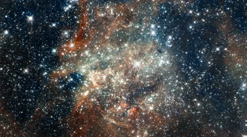 Cosmic Nebula Space Flight Stock Footage 41295718