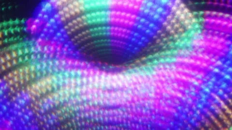 Cosmic Neon Rainbow Wave Effect Stock Footage 304457242