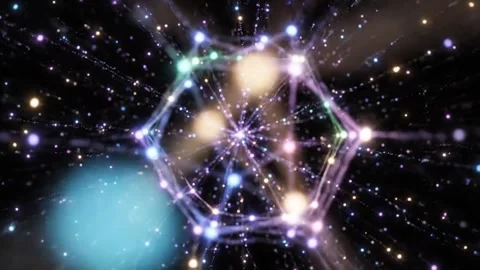 Cosmic Network in Space with Stars Stock Footage 324807534