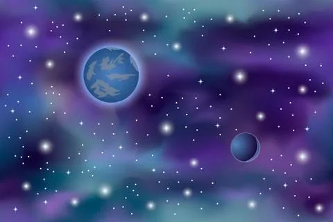 Cosmic night sky background Stock Illustration