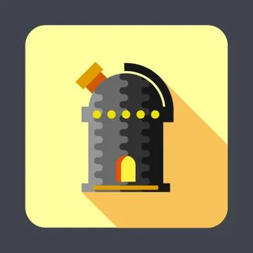 Cosmic observer concept background, cartoon style Stock Illustration