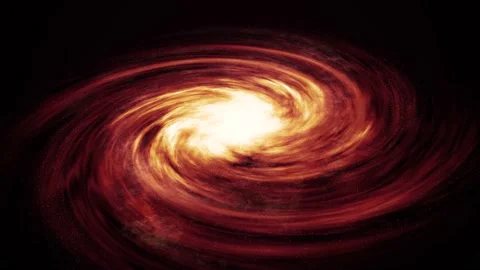 Cosmic orange-red animation with space nebula and starlight shine of milky way Stock Footage 168255549