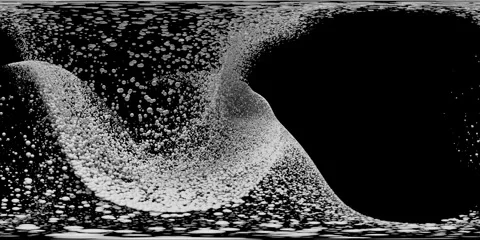 Cosmic Particle Flow Surge 360VR 4K Video Loop Stock Footage 325055952