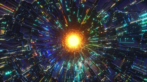 Cosmic Particles Loop - Abstract VJ Background Video stock 288348287