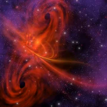 This cosmic phenomenon is a whirlwind in space. Stock Illustration