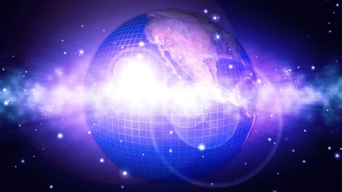 Cosmic planet earth Stock Footage 85671306