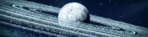 The cosmic planetary belt rotates with a background loop playing continuously. Video stock 333102222