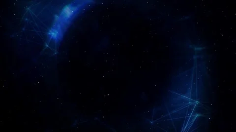 Cosmic Plexus, Circular Connections, Dynamic Plexus Animation Video stock 294836724