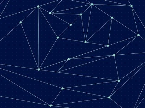 Cosmic polygonal line background Stockillustratie
