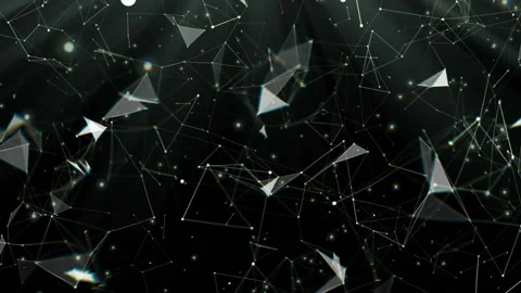 Cosmic prisms.3d rendered abstract plexus shapes. Connection and web concept Stock Footage 96532095
