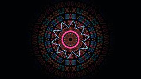Cosmic Psychedelic Mandala Loop  Cosmic psychedelic Stock Footage 342378329