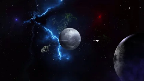 Cosmic radiation destruction Stock Footage 86237426