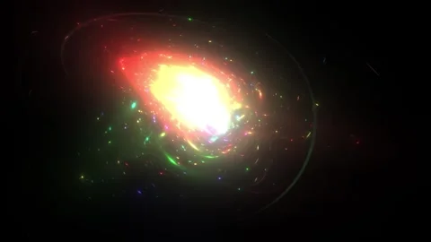 Cosmic Rainbow Energy Core Space Loop Stock Footage 326740174