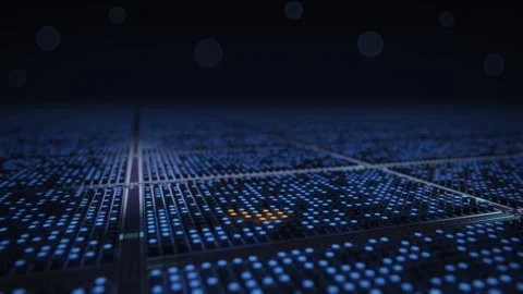 Cosmic Ray Striking Memory Chip Bit Flip Error Correction Seamless Loop Stock-Footage 347567619