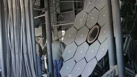 Cosmic Ray Telescope Array mirrors P HD 9038 Stock Footage 10805298