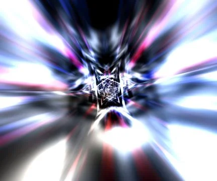 Cosmic rays Stock Illustration