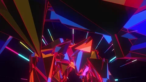 Cosmic Retrowave Tunnel Stock Footage 73156977