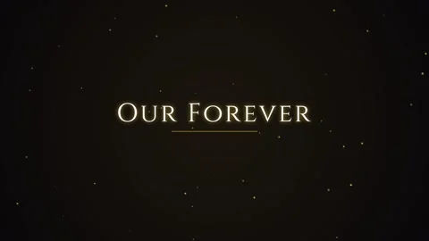 Cosmic romance: "Our Forever" glowing typography on starry background loop Stock Footage 337501272