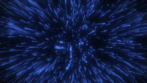 Cosmic rotating creative sci-fi futuristic flow of chaotically moving animate Stock Footage 259649406