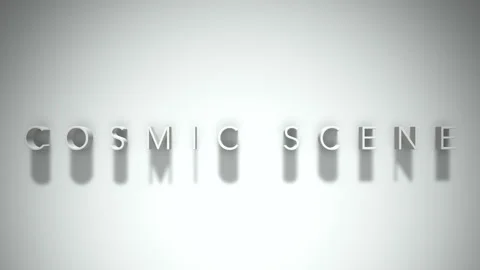 Cosmic scene 3D title animation white text on a white background Stock Footage 299701975